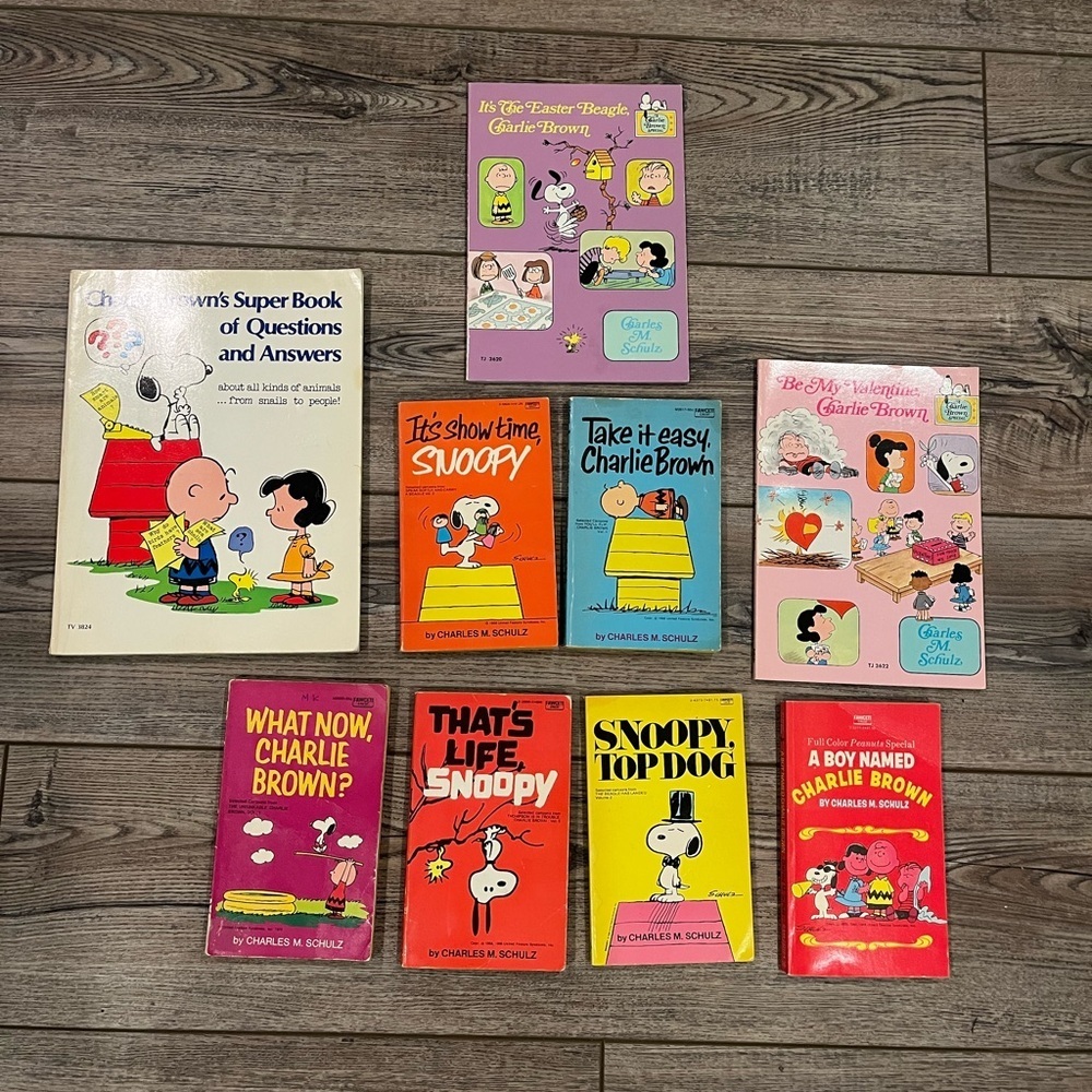 Vintage Peanuts Snoopy Book Lot - 8 Classic Titles (1960s-1970s)